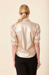 Elastic Cuff Short Sleeve Top