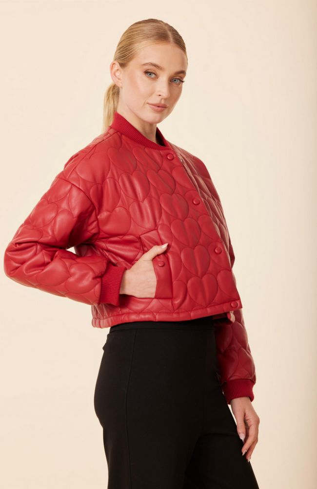 Baseball Jacket Heart Quilted