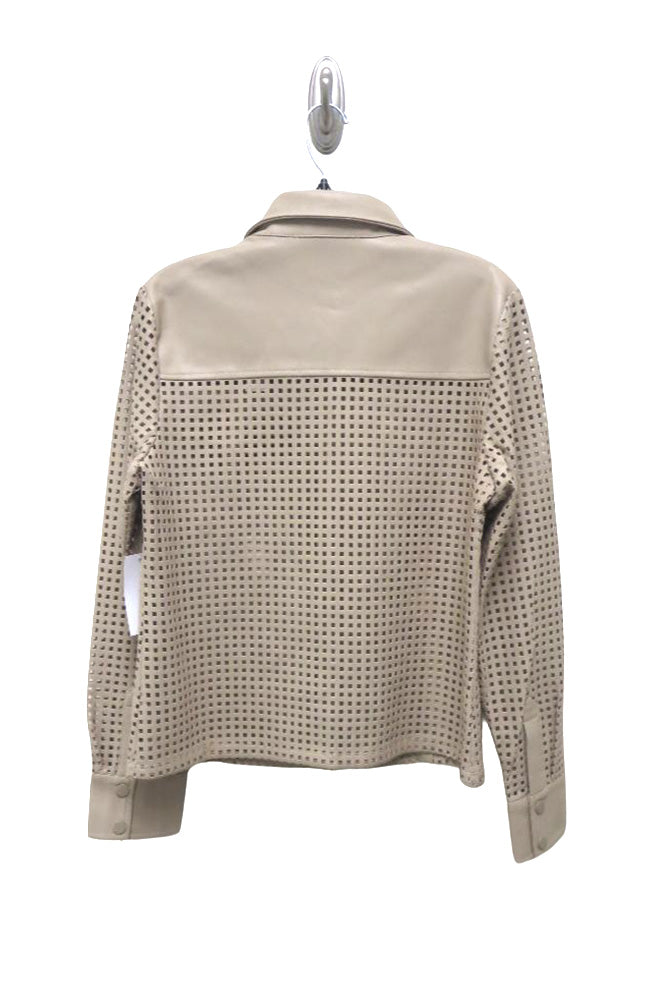 Vegan Leather Laser Cut Shirt