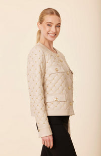 Vegan Leather Parisian Jacket with Studs