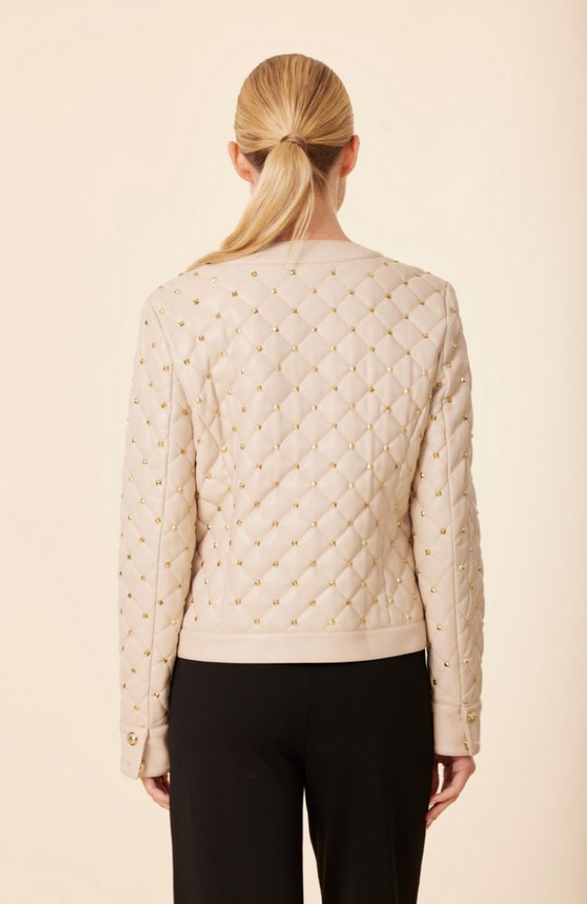 Vegan Leather Parisian Jacket with Studs