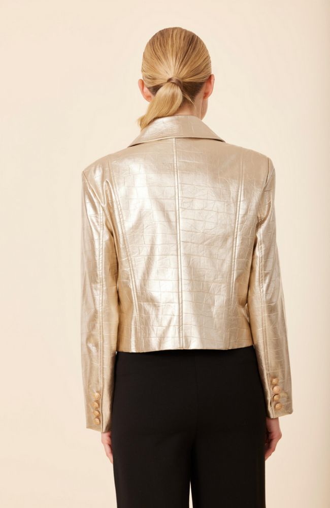Vegan Leather Croc Jacket