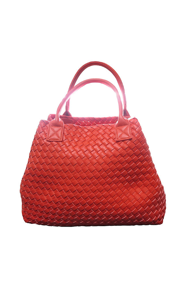 Orange Basketweave Tote