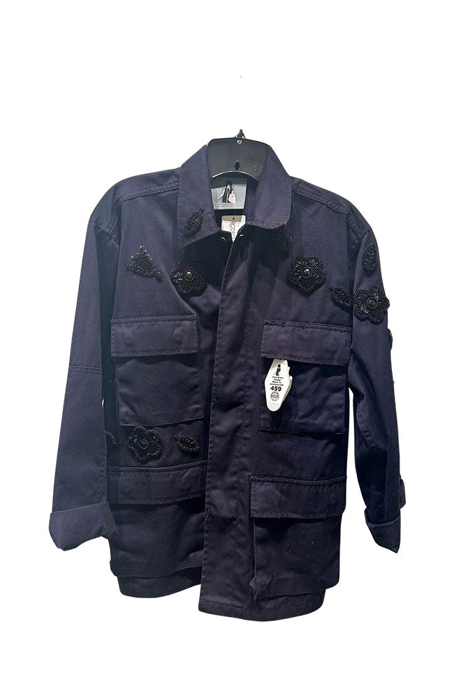 Navy Jacket FL Sequin Back