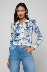 Osiris Jacquard Collared Cardigan