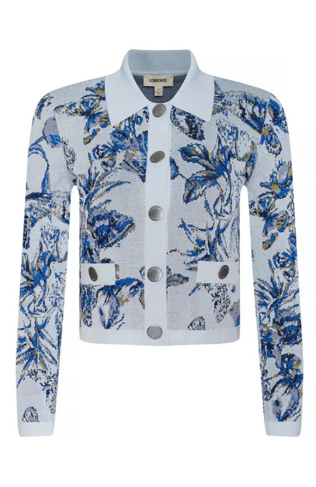 Osiris Jacquard Collared Cardigan