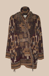 Jair Fringe Cardi in Dark Java