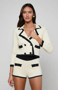 Janu Contrast Trim Knit Jacket