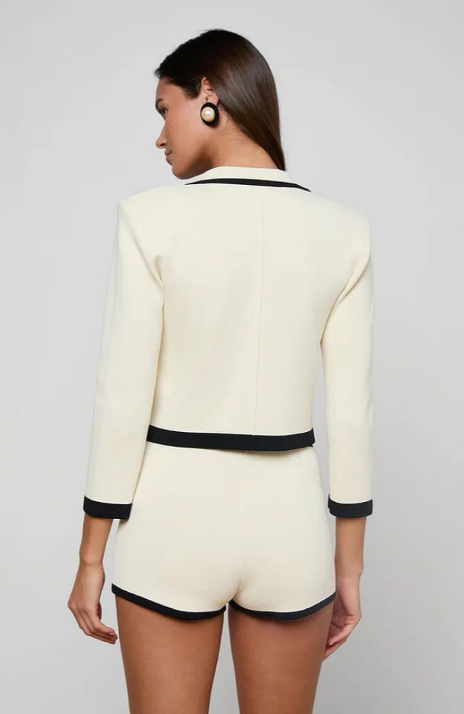 Janu Contrast Trim Knit Jacket