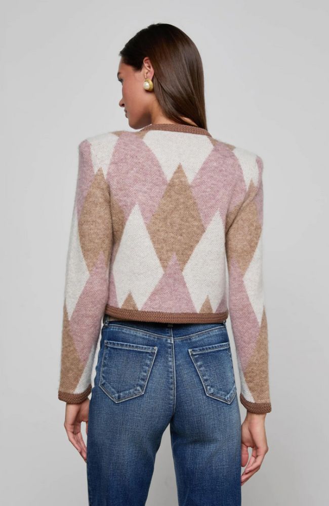 Siobhan Fuzzy Argyle Cardigan
