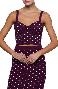 Tula Polka Dot Bra Knit Top