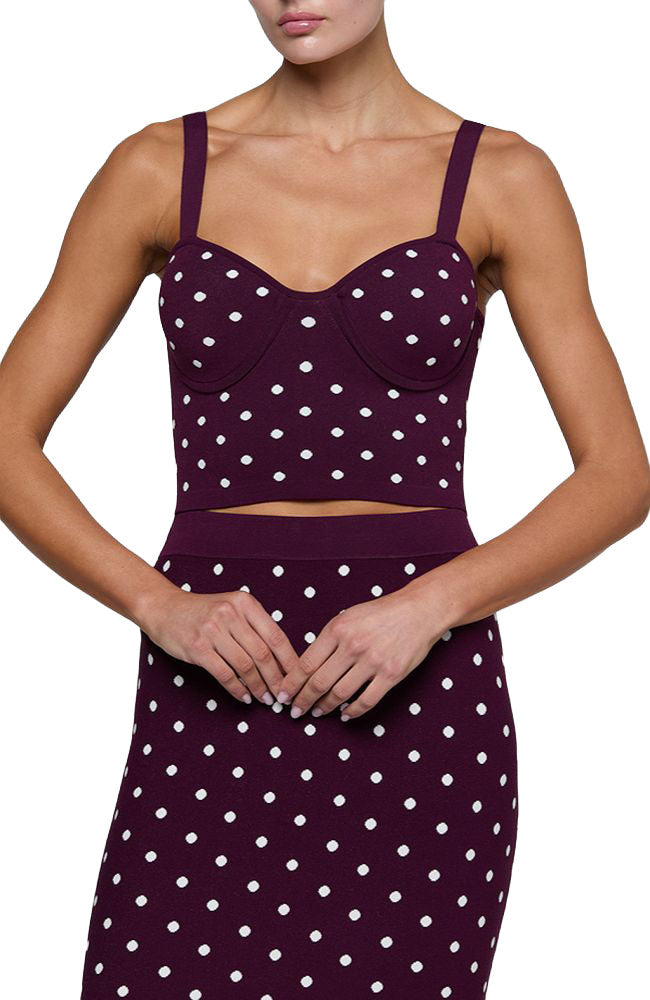 Tula Polka Dot Bra Knit Top