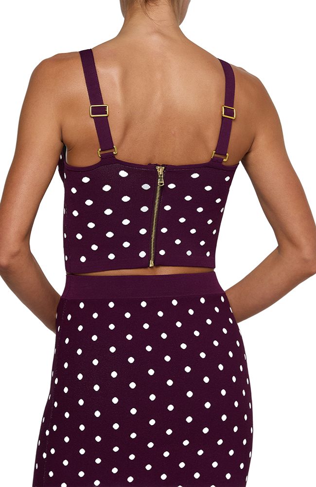Tula Polka Dot Bra Knit Top