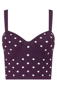 Tula Polka Dot Bra Knit Top