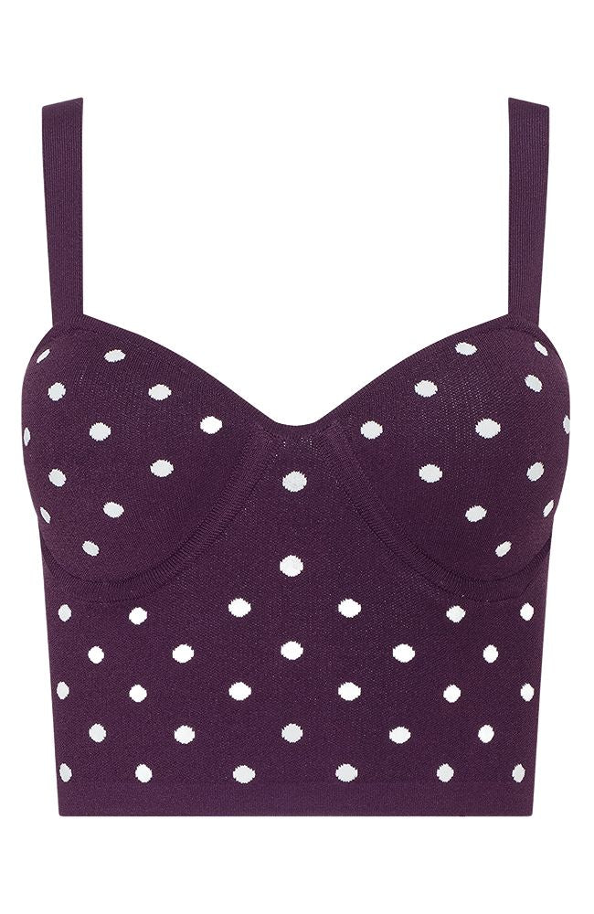 Tula Polka Dot Bra Knit Top