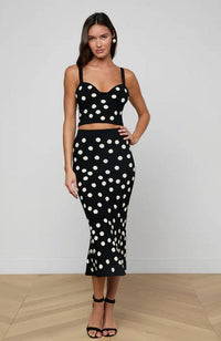 Mae Polka Dot Flare Skirt