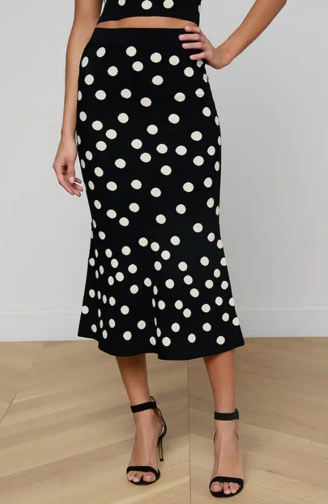 Mae Polka Dot Flare Skirt