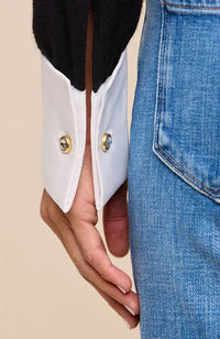 Mathilde Poplin Cuff Collared Pull Over