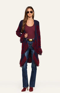 Naiad Jacquard Fringe Cardigan