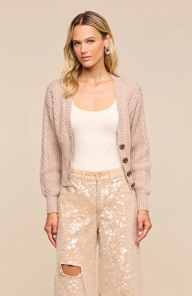 Hail Vneck Cable Cardigan