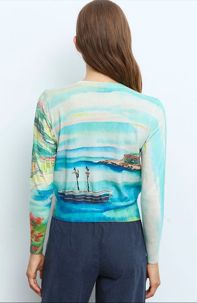 Blue Cardigan Sweater