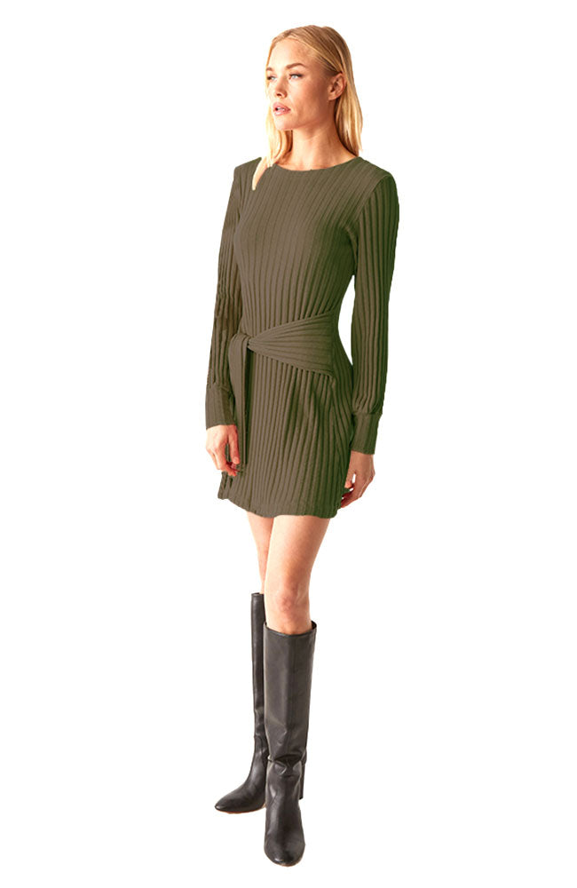 Halston Waist Tie Mini Dress