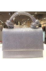 Silver 2 Knot Flap Top Purse