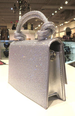 Silver 2 Knot Flap Top Purse