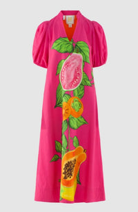 Hampton Dress in Papaya Vine