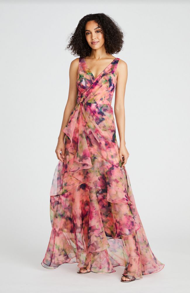 Raisa Organza Vneck Gown