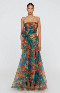Leora Rosette Ruffle Gown