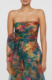 Leora Rosette Ruffle Gown