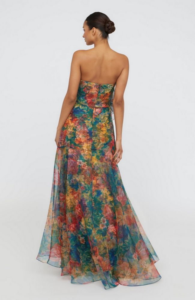 Leora Rosette Ruffle Gown