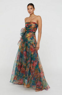 Leora Rosette Ruffle Gown