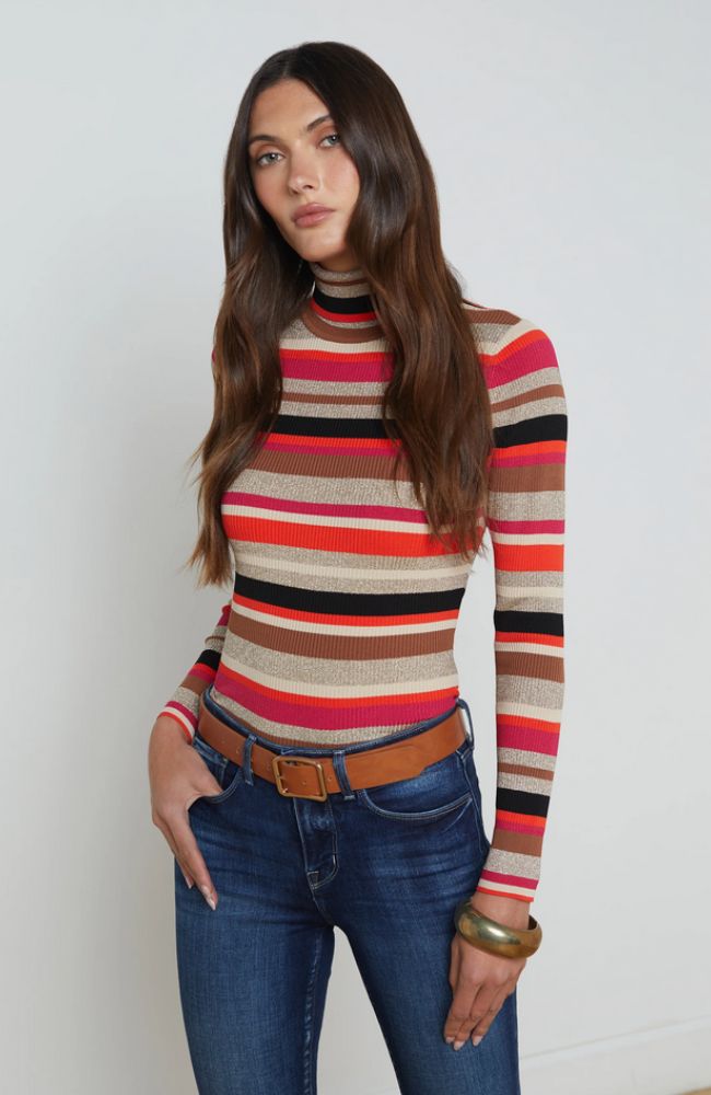 Olene Stripe Turtleneck
