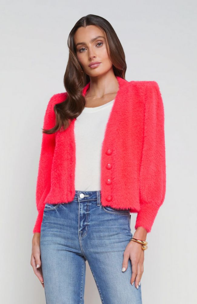 Talulla Neon Coral Cardigan
