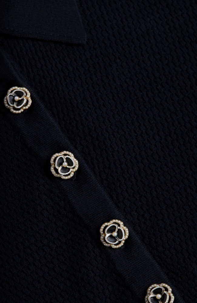 Sterling Jewel Button Sweater