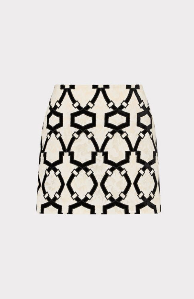 Jayla Velvet Flock Lace Skirt