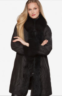 Fox Shawl Chevron Coat