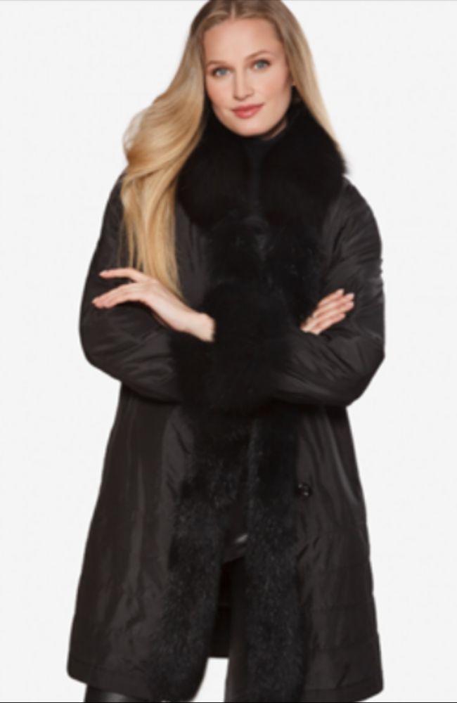 Fox Shawl Chevron Coat