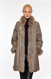 Fox Shawl Chevron Coat