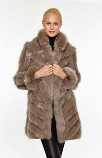 Fox Shawl Chevron Coat