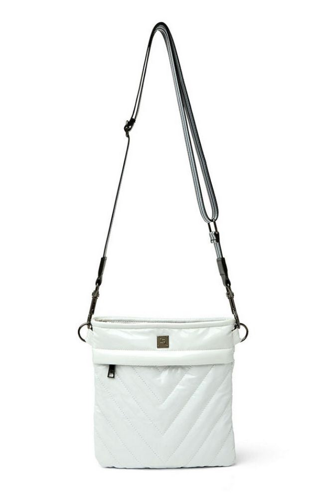 Sidewalk Bag in White Patent