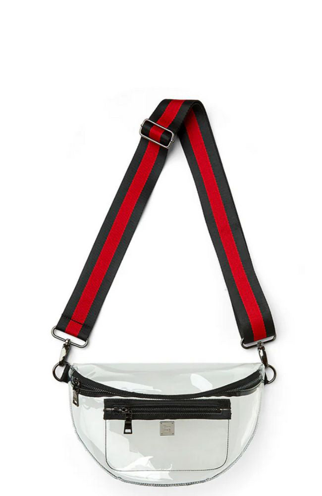 Clear Stadium Bag in Blk Red