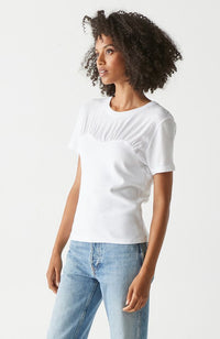 Victoria Shirred Fabric Tee