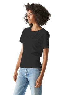 Victoria Shirred Fabric Tee