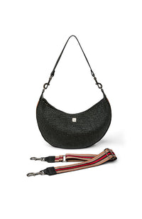 Soho Sunset Bag in Black Raffia