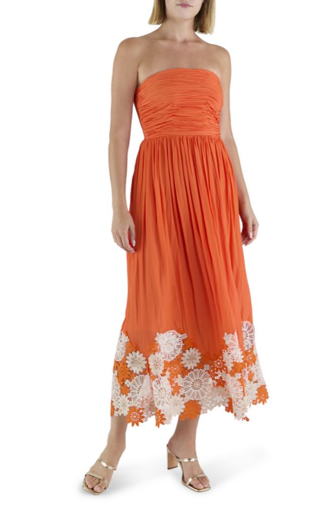 Milani Dress in Sunset Orange