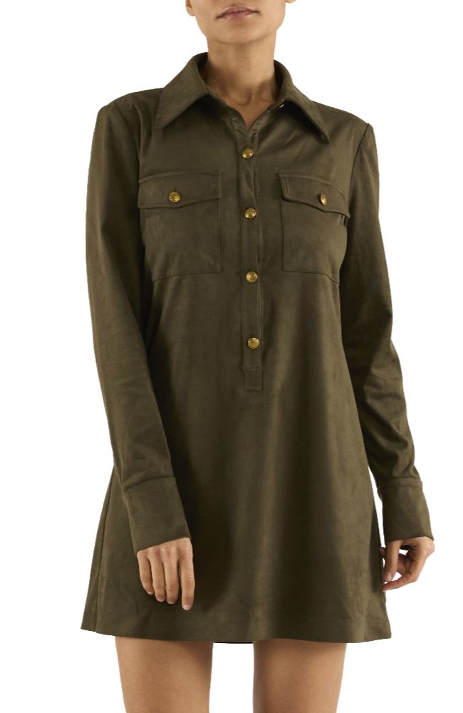 Maria Dress in Deep Olive