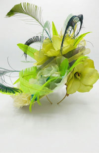 Bloom Wildly Yellow Green Fascinator